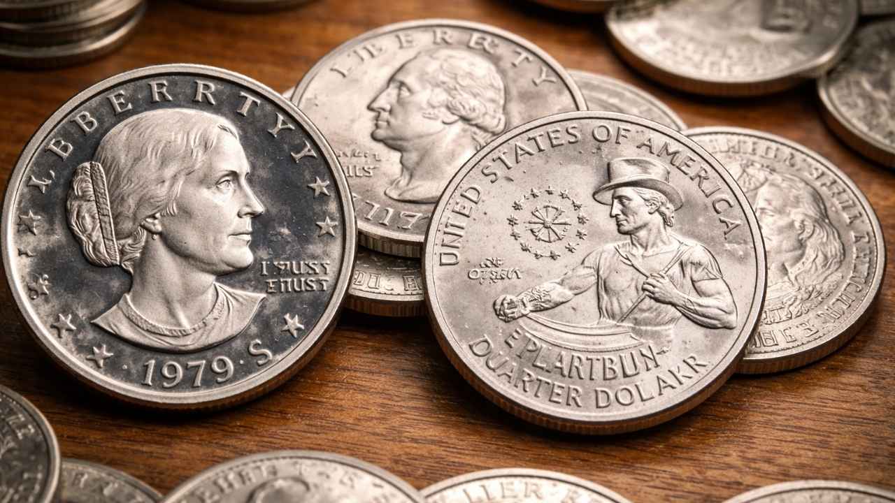1979-S Susan B. Anthony Dollar and 1976 Bicentennial Quarters: Rare Coins Worth Thousands